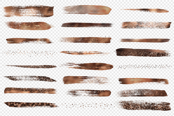Bronze Brush Strokes Clipart in Objects - product preview 3