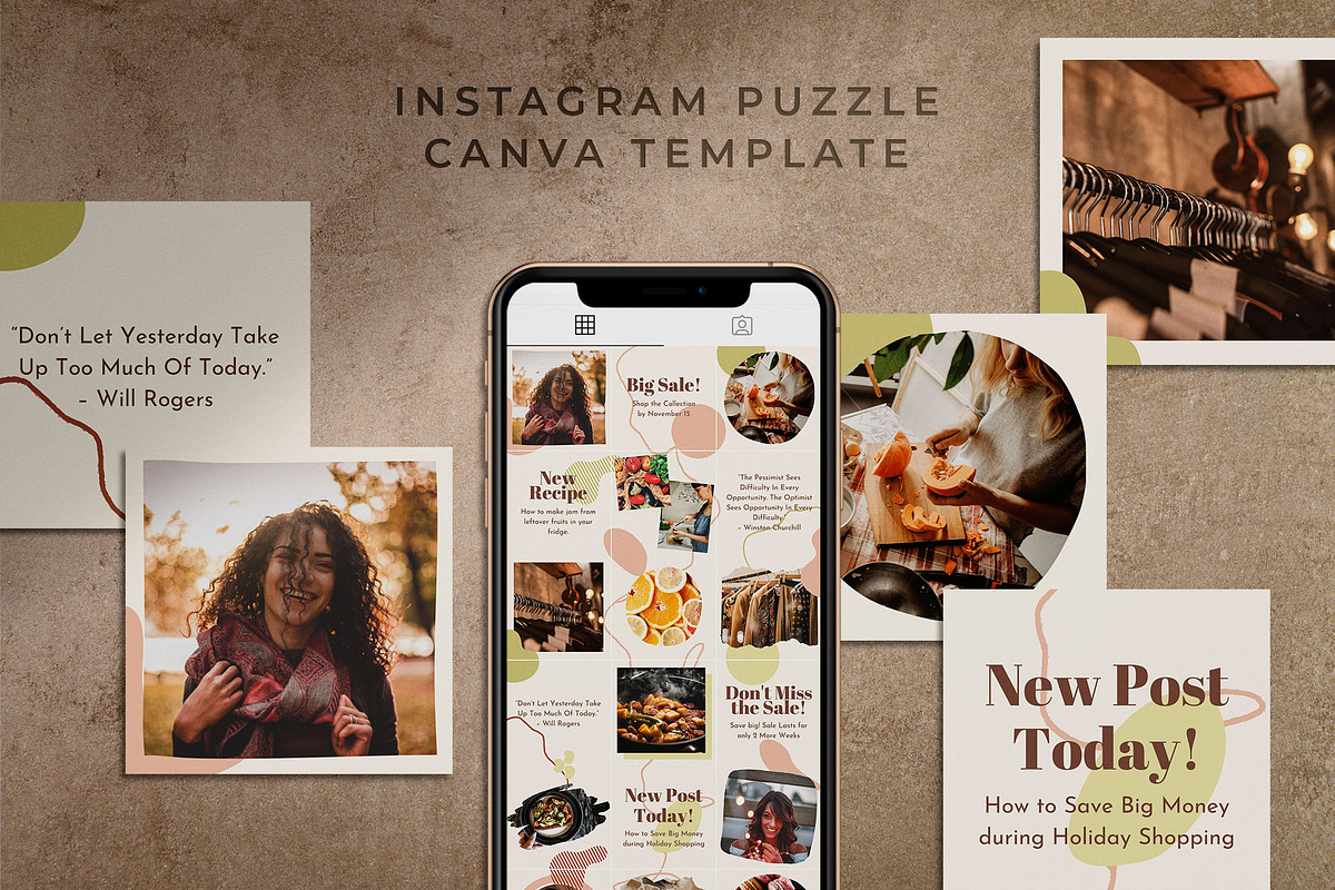Instagram Puzzle for Canva | Harmony in Instagram Templates - product preview 8
