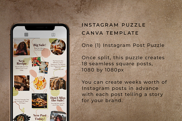 Instagram Puzzle for Canva | Harmony in Instagram Templates - product preview 1