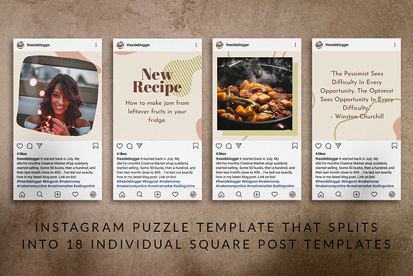 Instagram Puzzle for Canva | Harmony in Instagram Templates - product preview 2