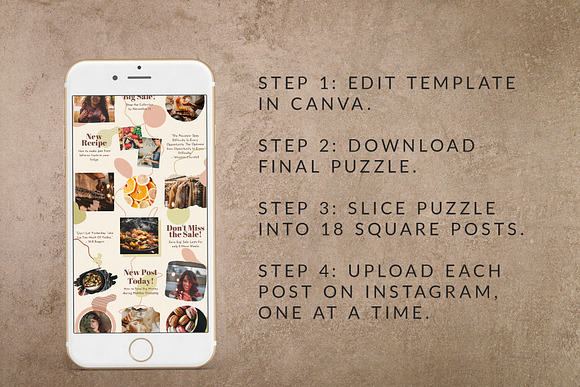Instagram Puzzle for Canva | Harmony in Instagram Templates - product preview 6