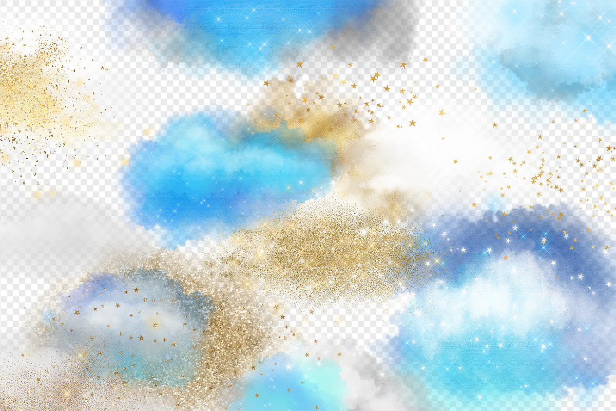 Clouds & Stars Overlays in Illustrations - product preview 8