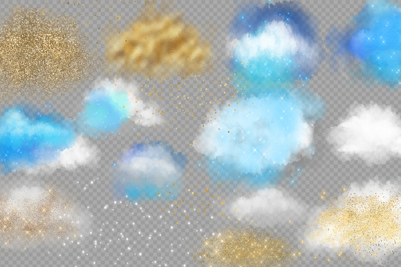 Clouds & Stars Overlays in Illustrations - product preview 1