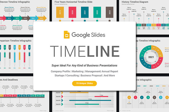 Timeline Google Slides Template in Google Slides Templates - product preview 1