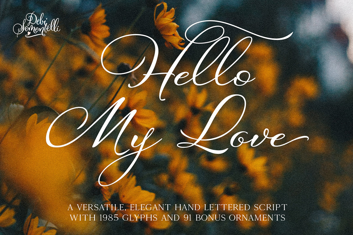 Hello My Love Pro Script Font in Fonts - product preview 8