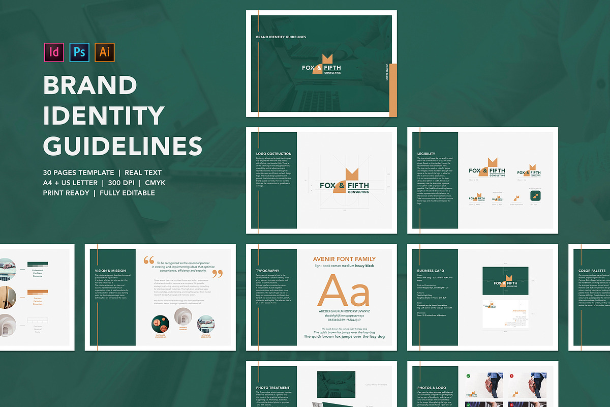 Brand Identity Guidelines Template in Brochure Templates - product preview 8