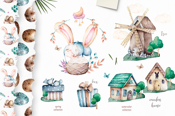 Happy Easter Spring Set in Illustrations - product preview 15