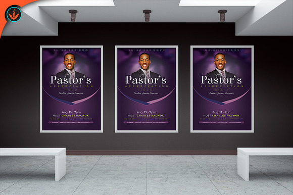 Lavender Pastor Appreciation Flyer in Flyer Templates - product preview 8