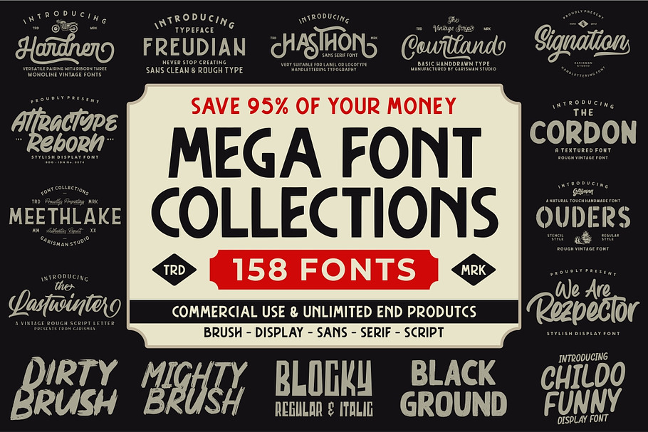 The MEGA FONT COLLECTIONS 2020 in Display Fonts - product preview 8
