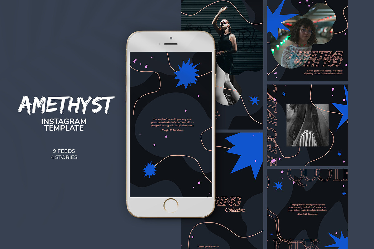 Amethyst Instagram Templates in Instagram Templates - product preview 8