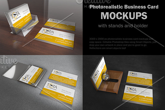 Business Card Mock w Stands/Holder in Print Mockups - product preview 6