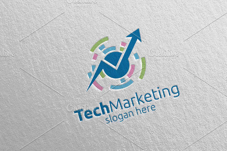 Tech Marketing Financial Logo 42 in Logo Templates - product preview 8