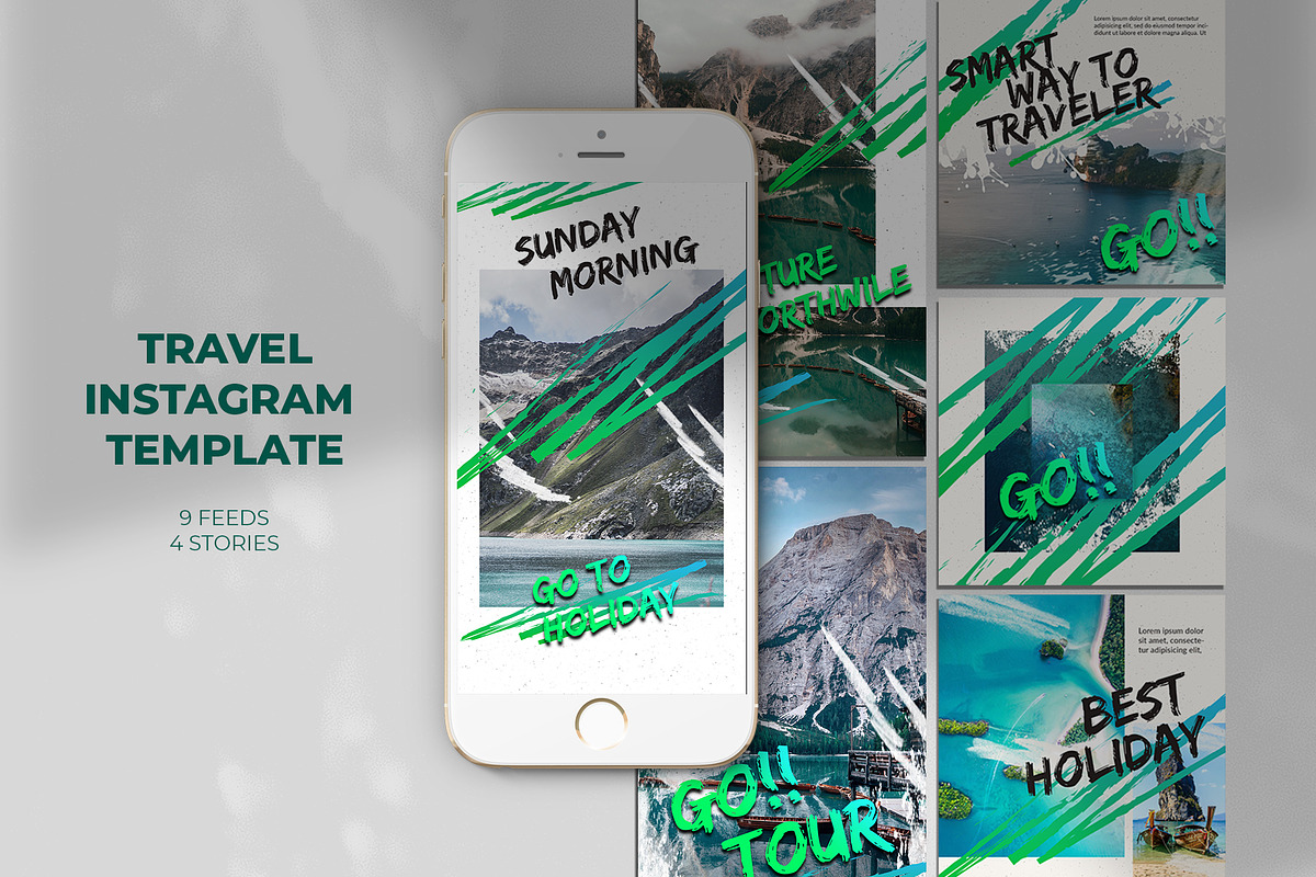 Travel Instagram Templates in Instagram Templates - product preview 8