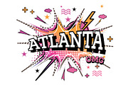 Atlanta Comic Text in Pop Art Style