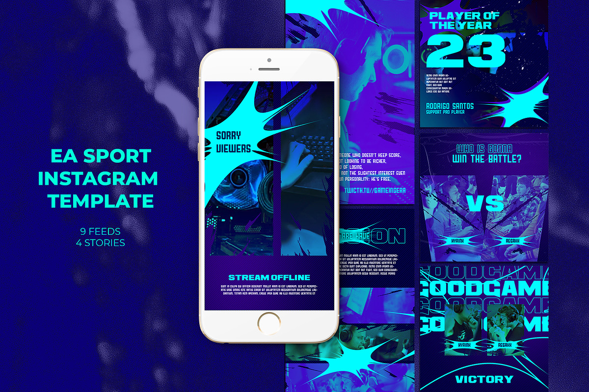 Ea Sport Instagram Templates in Instagram Templates - product preview 8