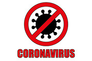Stop Coronavirus symbol isolated on