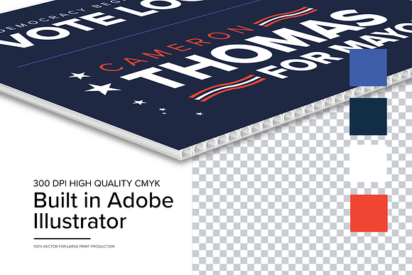 Local Political Yard Sign 18x24 in Flyer Templates - product preview 2