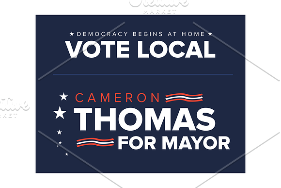 Local Political Yard Sign 18x24 in Flyer Templates - product preview 3