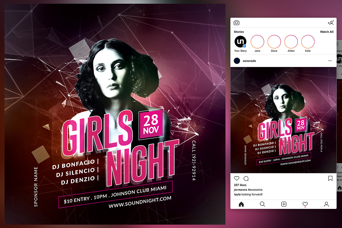 Girls Night Flyer in Flyer Templates - product preview 8