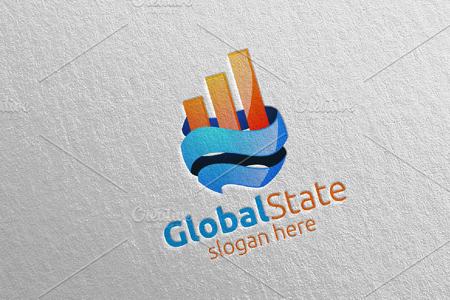 Global Marketing Financial Logo 44 in Logo Templates - product preview 8