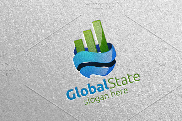 Global Marketing Financial Logo 44 in Logo Templates - product preview 3