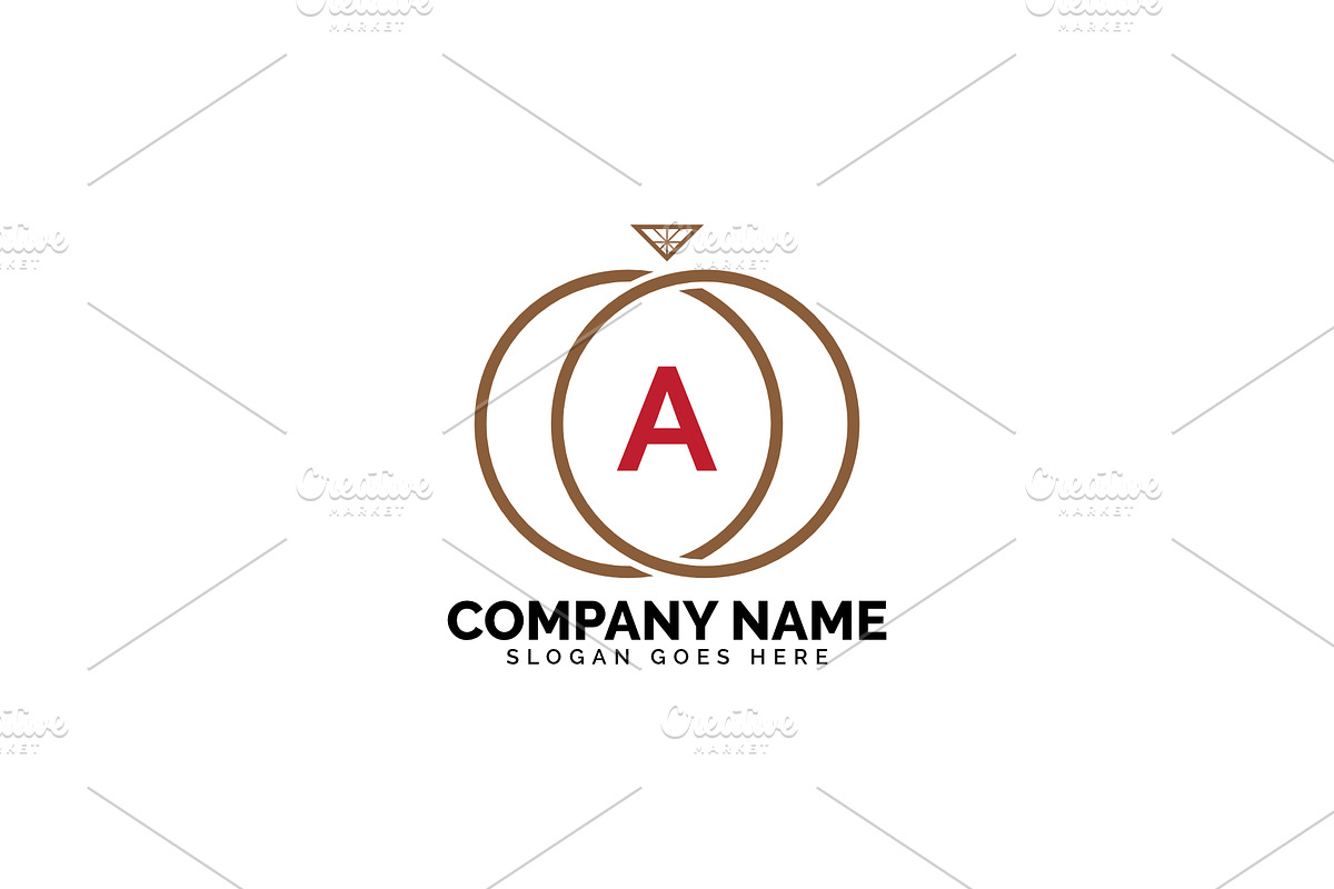a letter ring diamond logo in Logo Templates - product preview 8