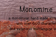 Monomine, a mono-linear fluid font