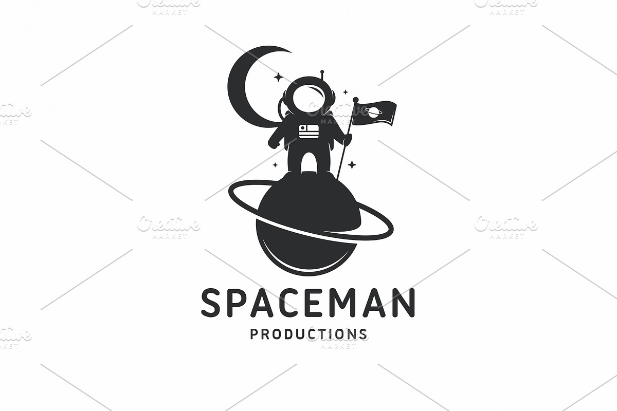Astronaut Planet Logo Template in Logo Templates - product preview 8