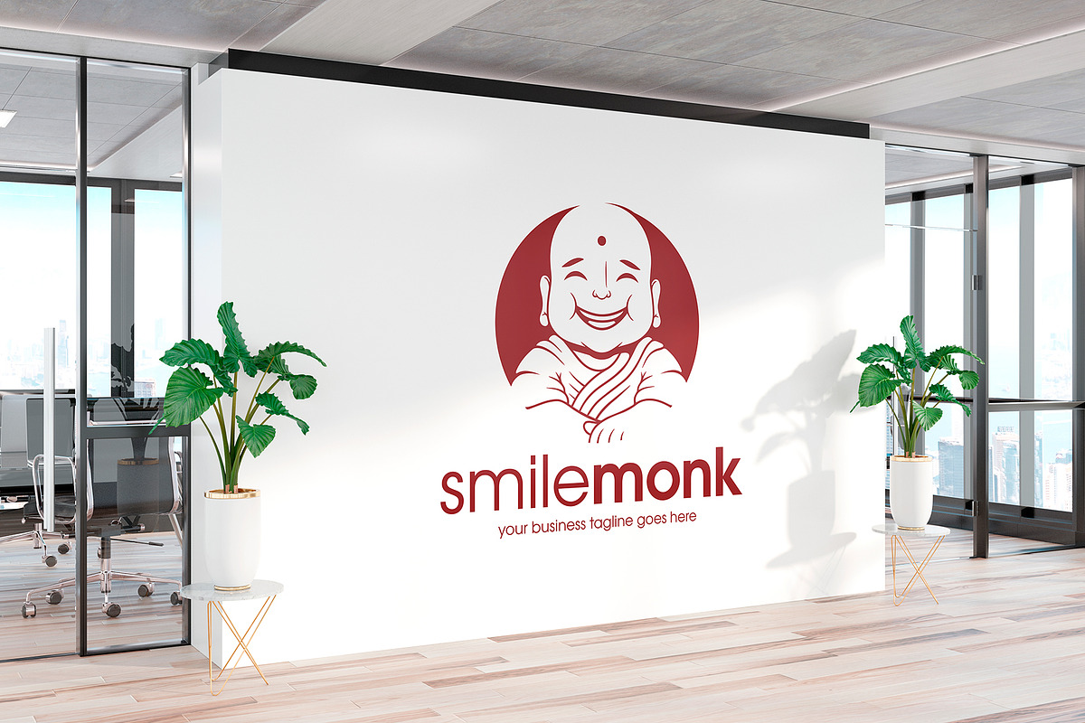 Happy Monk Logo Template in Logo Templates - product preview 8