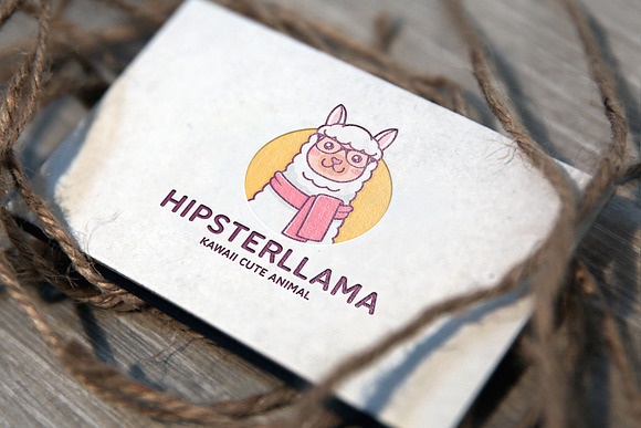 Hipster Alpaca Logo Template in Logo Templates - product preview 2