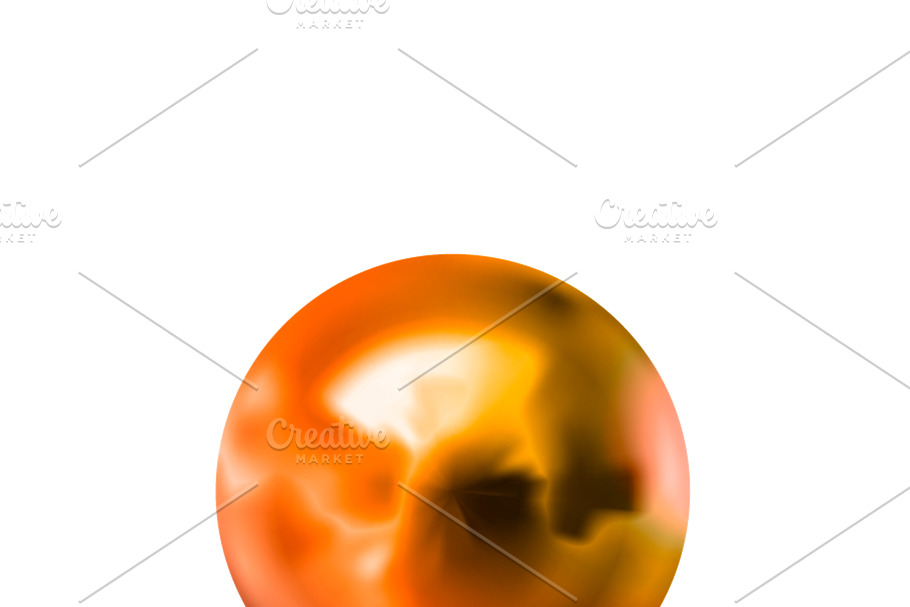 Realistic glossy copper sphere