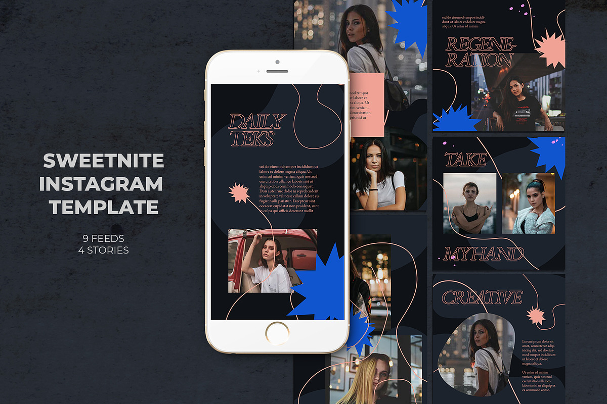 Sweetnite Instagram Templates in Instagram Templates - product preview 8