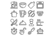 Cooking Icons Set on White