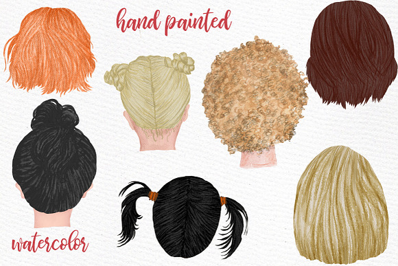 Hairstyles clipart Kids Hairstyles in Illustrations - product preview 1