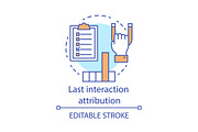 Last interaction attribution icon