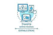 Engaging online reviews concept icon