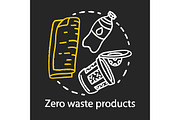 Zero waste products concept icon