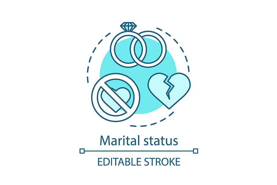 Marital status concept icon