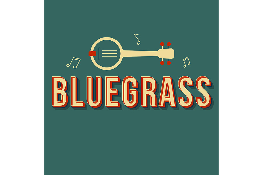 Bluegrass vintage 3d lettering