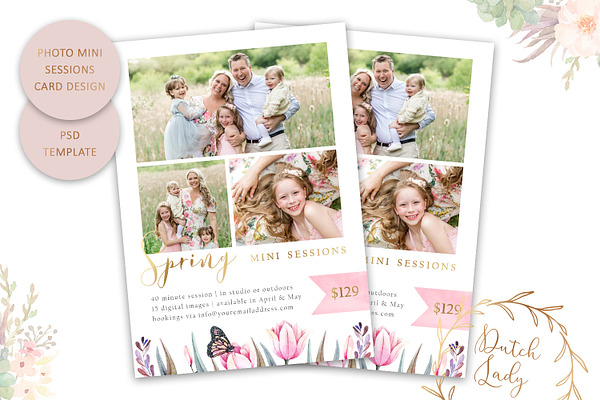 PSD Photo Session Card Template #59