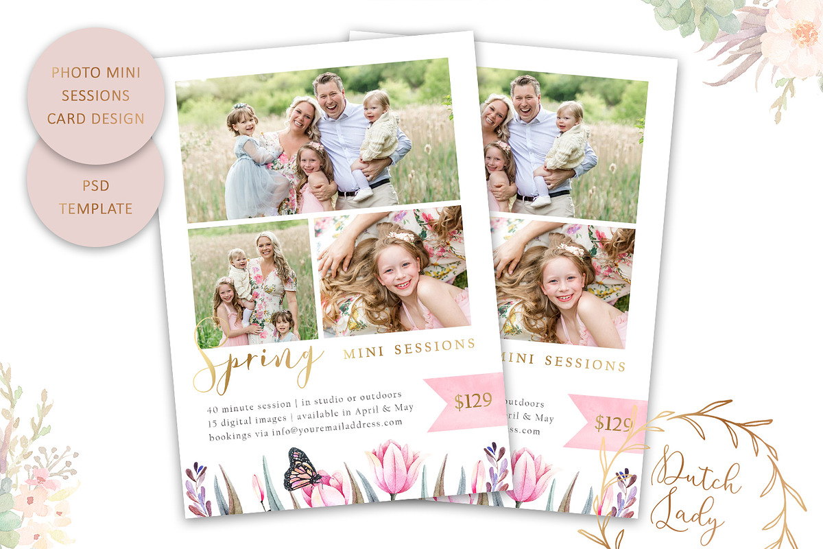 PSD Photo Session Card Template #59 in Stationery Templates - product preview 8