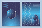 Geometric Shapes Posters Set Vector