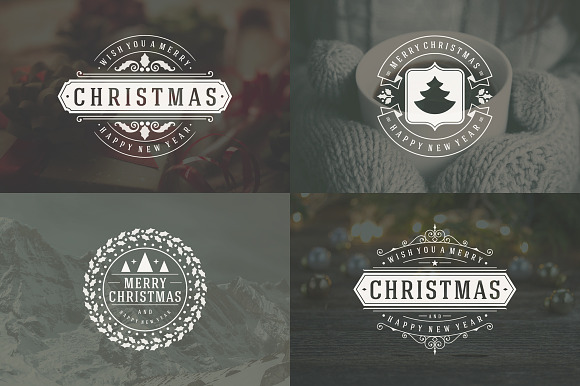 10 Christmas labels and badges in Illustrations - product preview 3