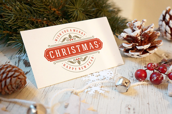 10 Christmas labels and badges in Illustrations - product preview 6