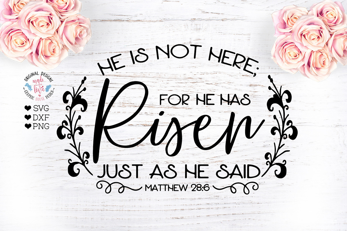 He Has Risen Faith Easter Cut File in Illustrations - product preview 8