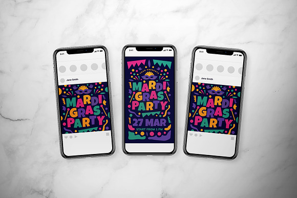 Mardi Gras Flyer Set in Flyer Templates - product preview 1