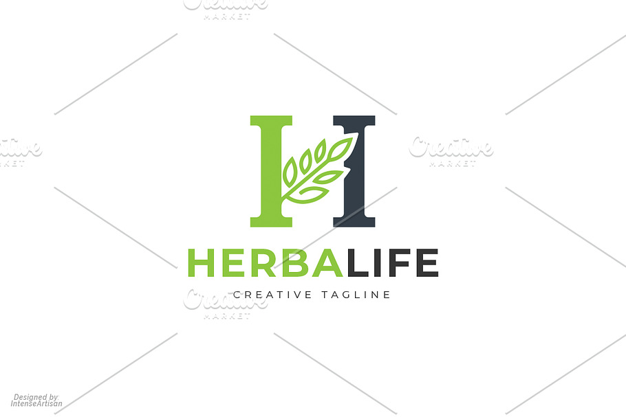 Herbal - Letter H Logo in Logo Templates - product preview 8