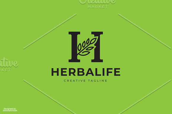 Herbal - Letter H Logo in Logo Templates - product preview 2