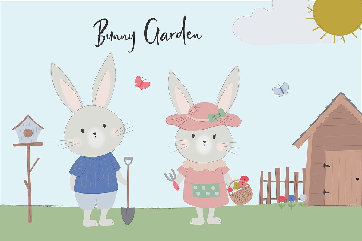 Bunny Garden in Illustrations - product preview 8