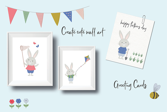 Bunny Garden in Illustrations - product preview 3